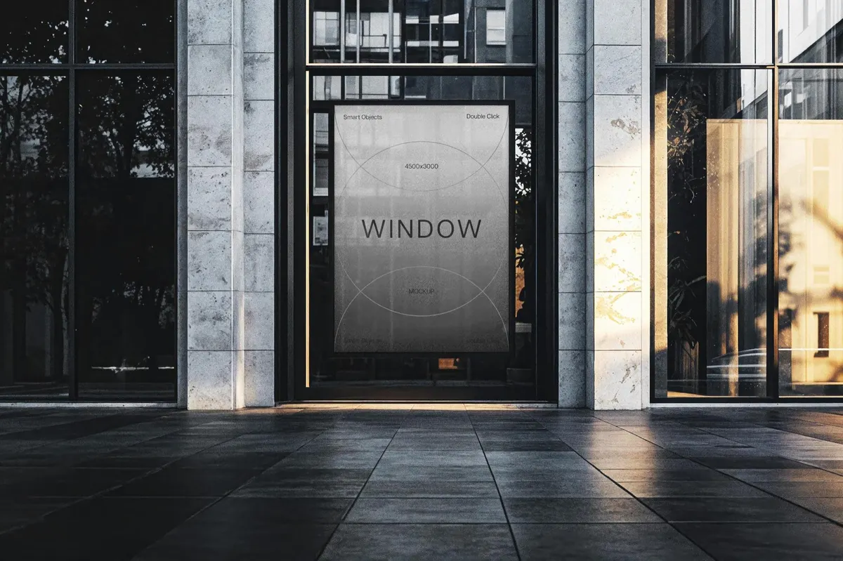 Window Poster Mockup