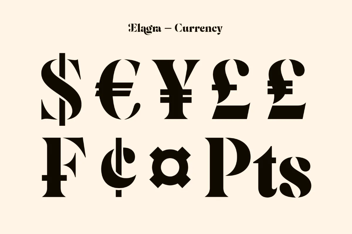 Elagra — Elegant Stencil Serif Font