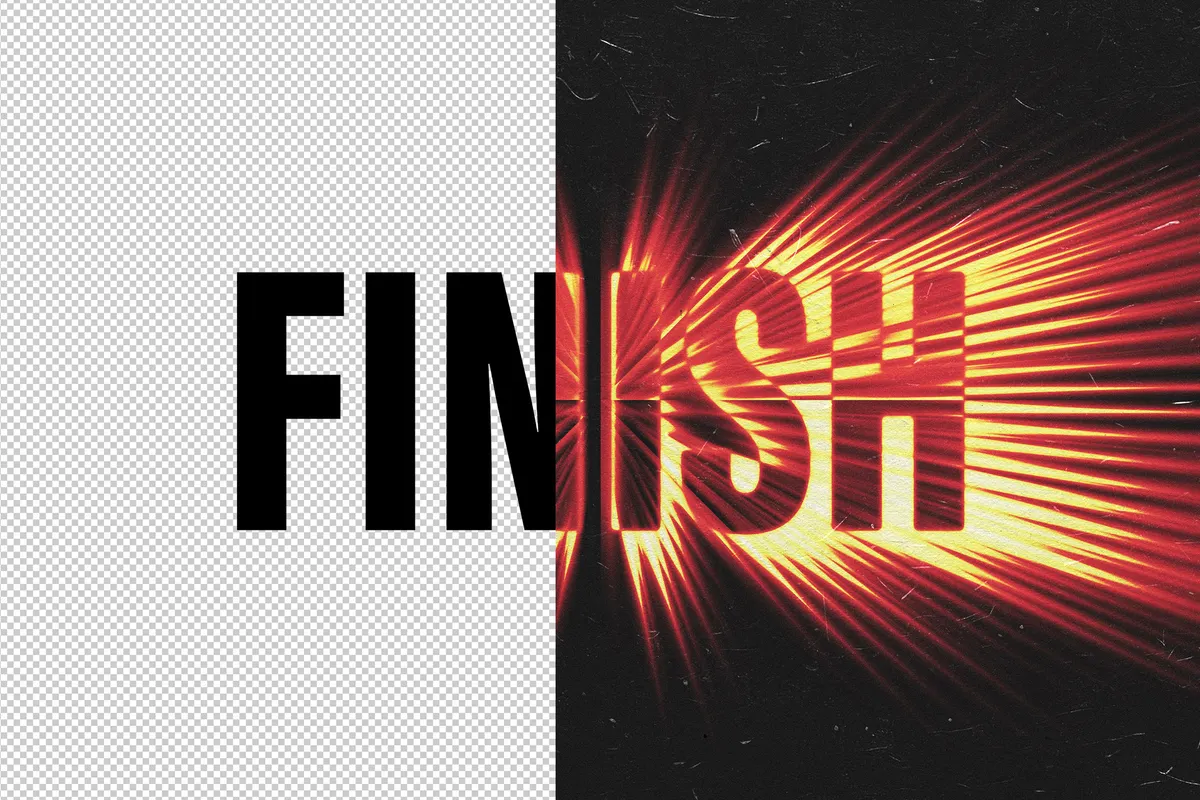 Rushing Light Text Effect