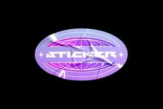 Glossy Wrinkled Oval Sticker Mockup