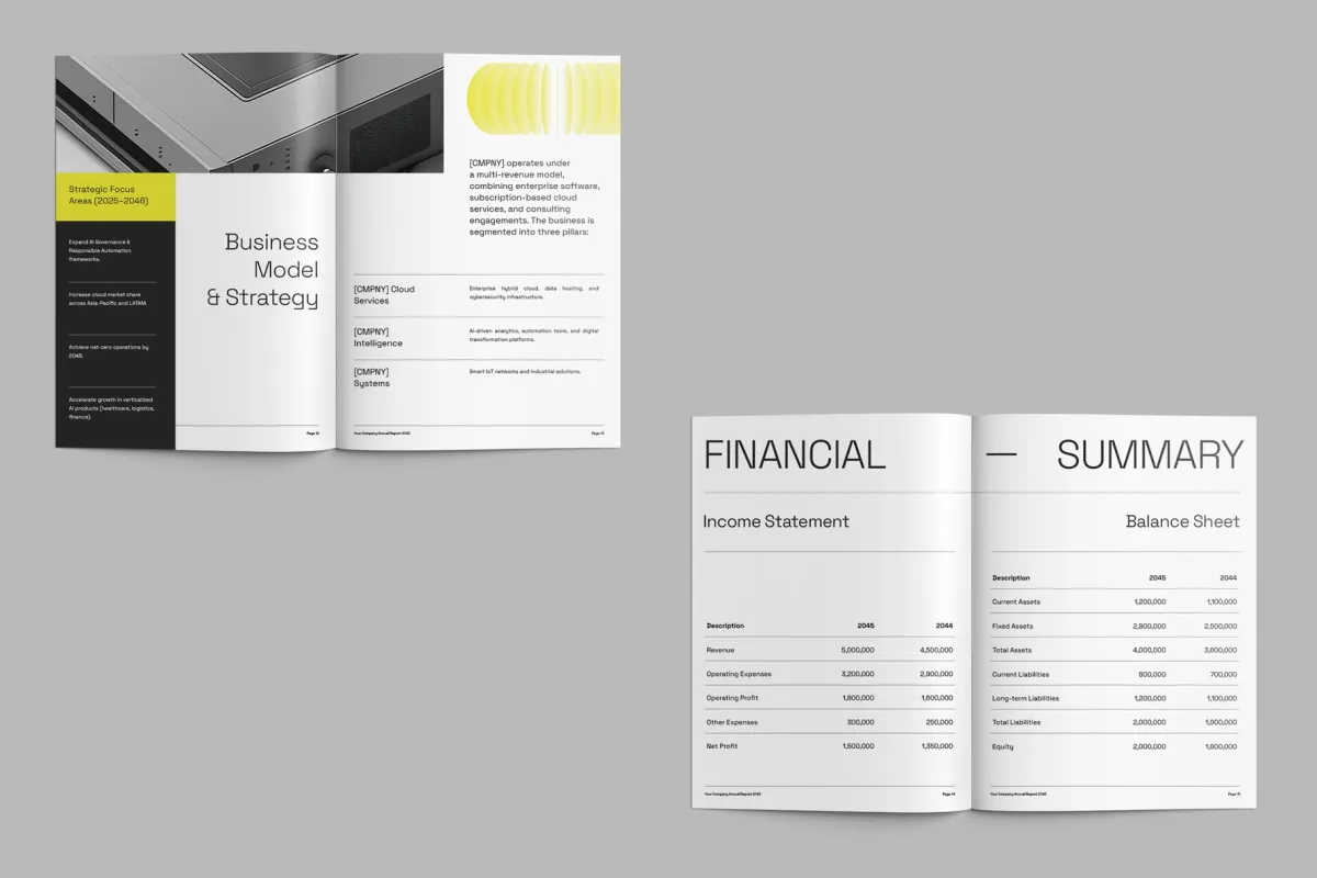 BLENN - Minimalist Annual Report Ms. Word Template