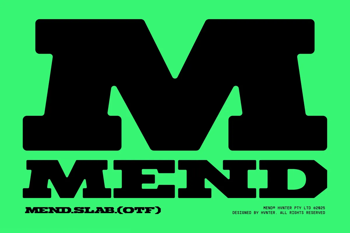 Mend Typeface