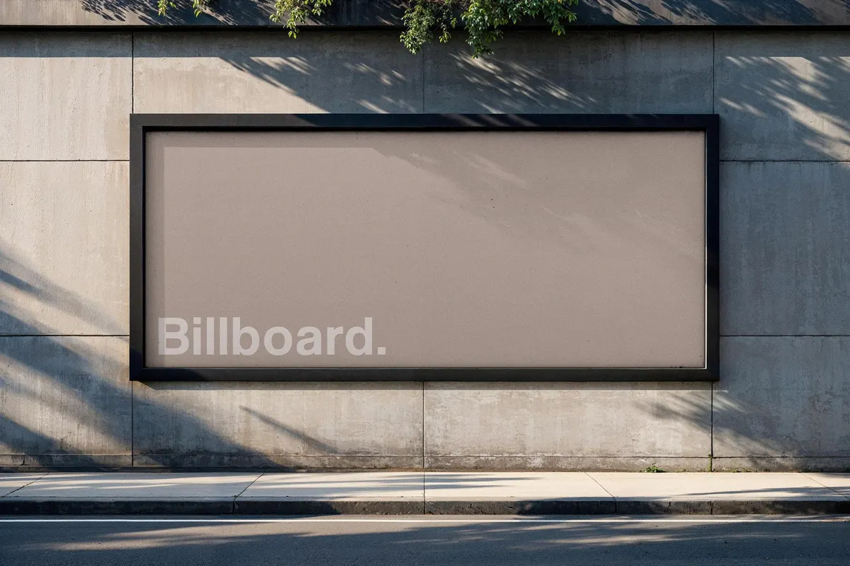 Sidewalk Billboard Mockup
