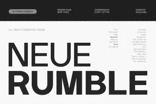 GC Neue Rumble - Modern Elegant Sans Font