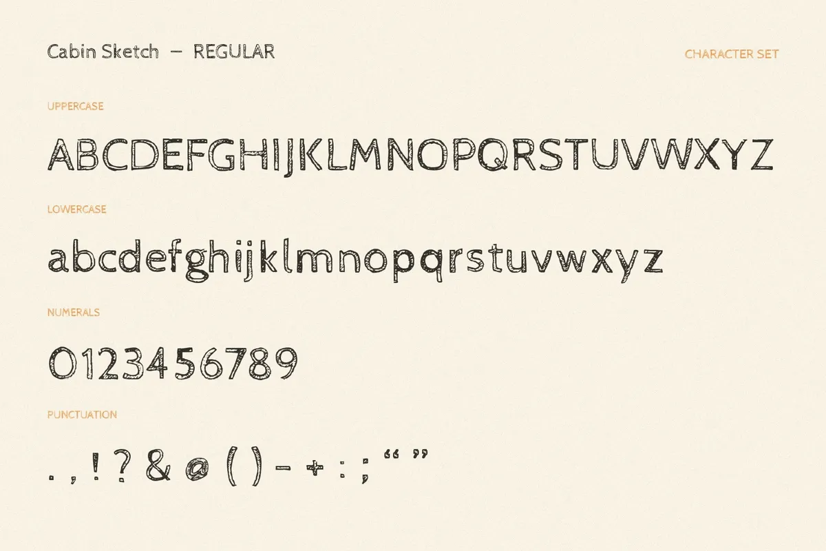 Cabin Sketch Font