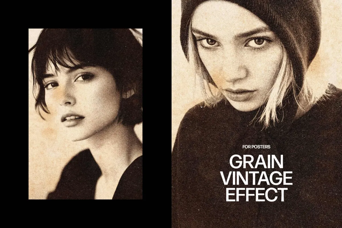 Grain Vintage Poster Photo Effect