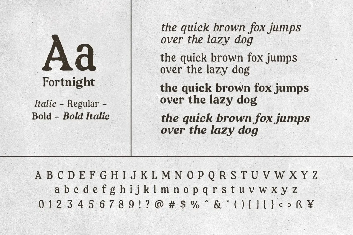 Fortnight — Handwritten Serif Family