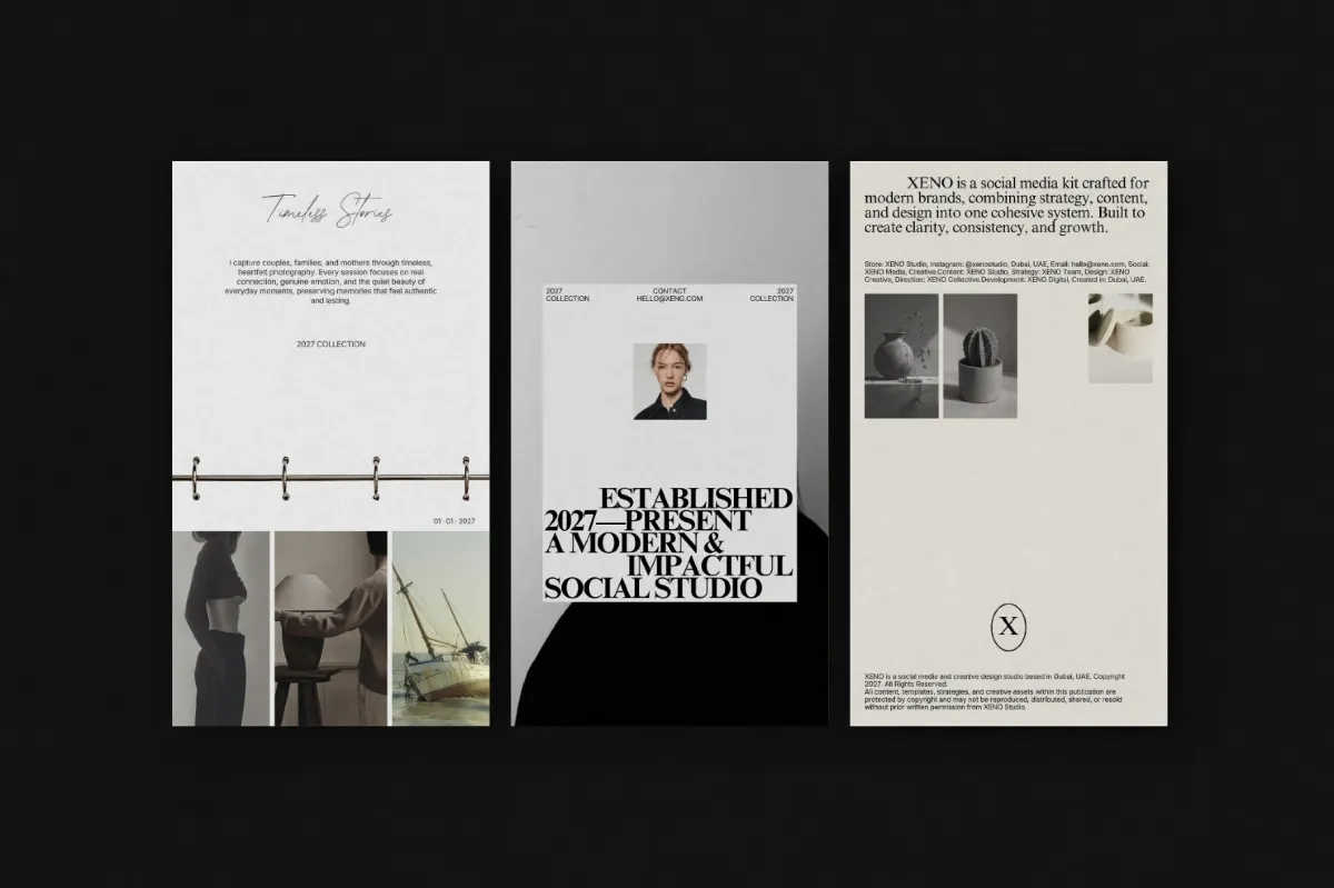 XENO II. Instagram Templates for Canva & InDesign