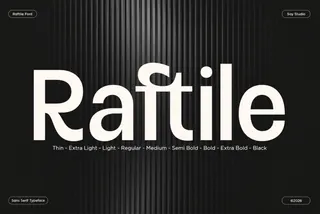 Raftile - Bold Sans Serif Font Family
