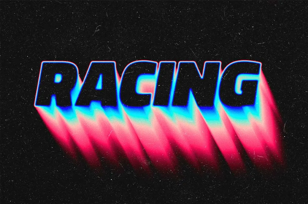 Speeding Melting Text Effect