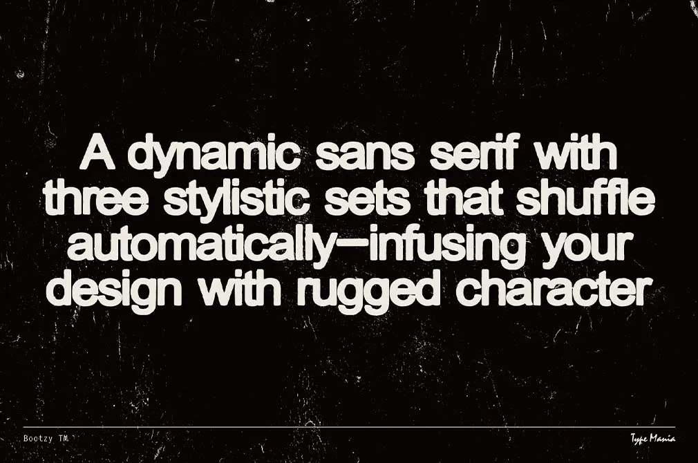 Bootzy TM | Rugged Dynamic Font