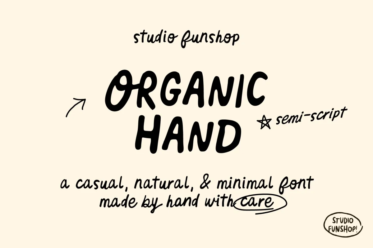 Organic Hand - Semi-Script Font