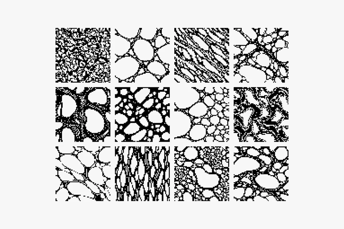 Micro Matter. Pixel Organic Vector Textures