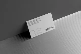 Business Card on Textured Plastic Mockup