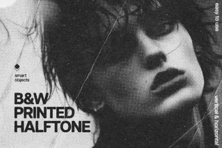B&W Printed Halftone Effect