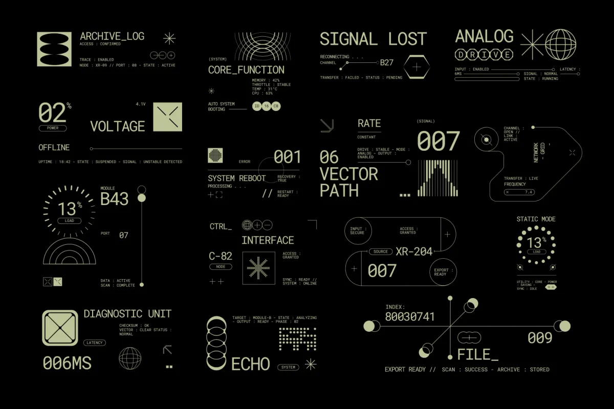 Futuristic Interface Graphic Elements