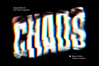 Distortion Mash Text Effect