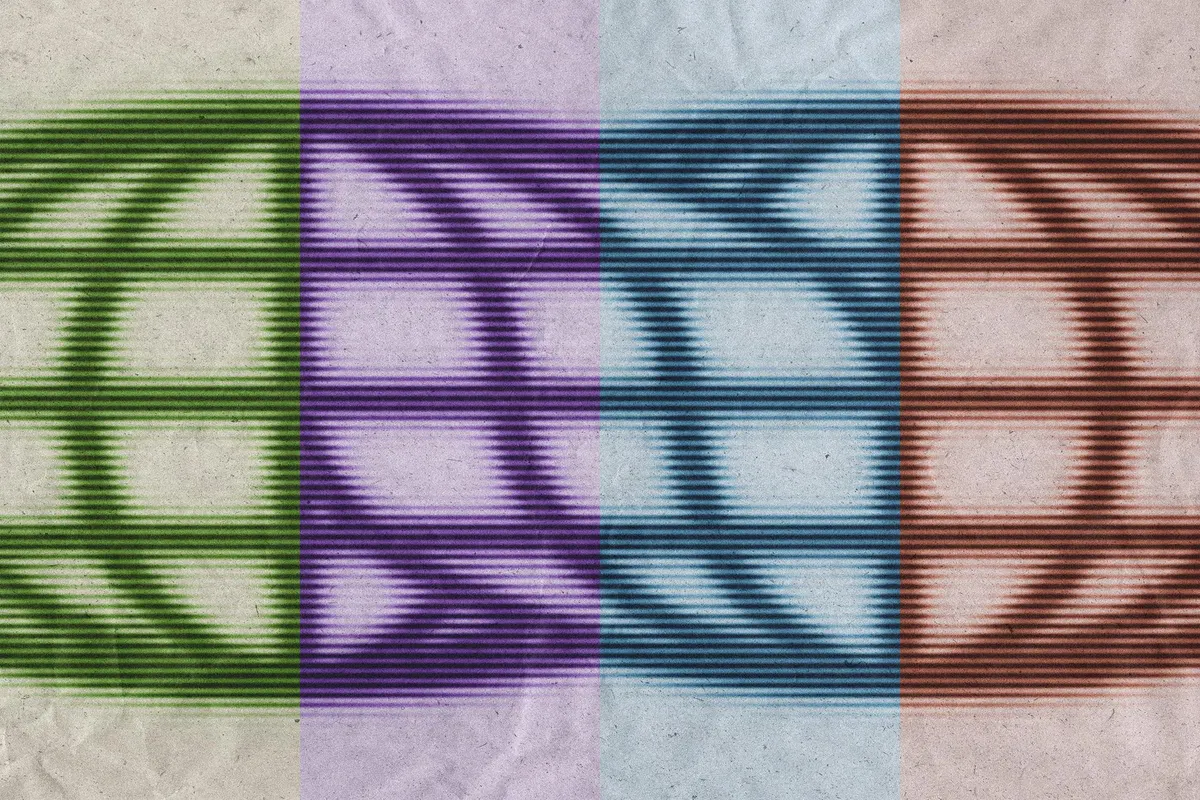 Lined Halftone Text Effect