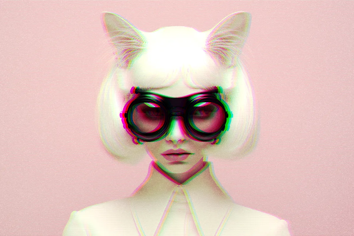 Futuristic Glitch Photo Effect