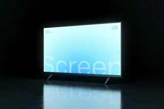 Minimalist 16:9 TV Screen Mockup