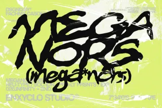 Meganors - Urban Brush Display Font