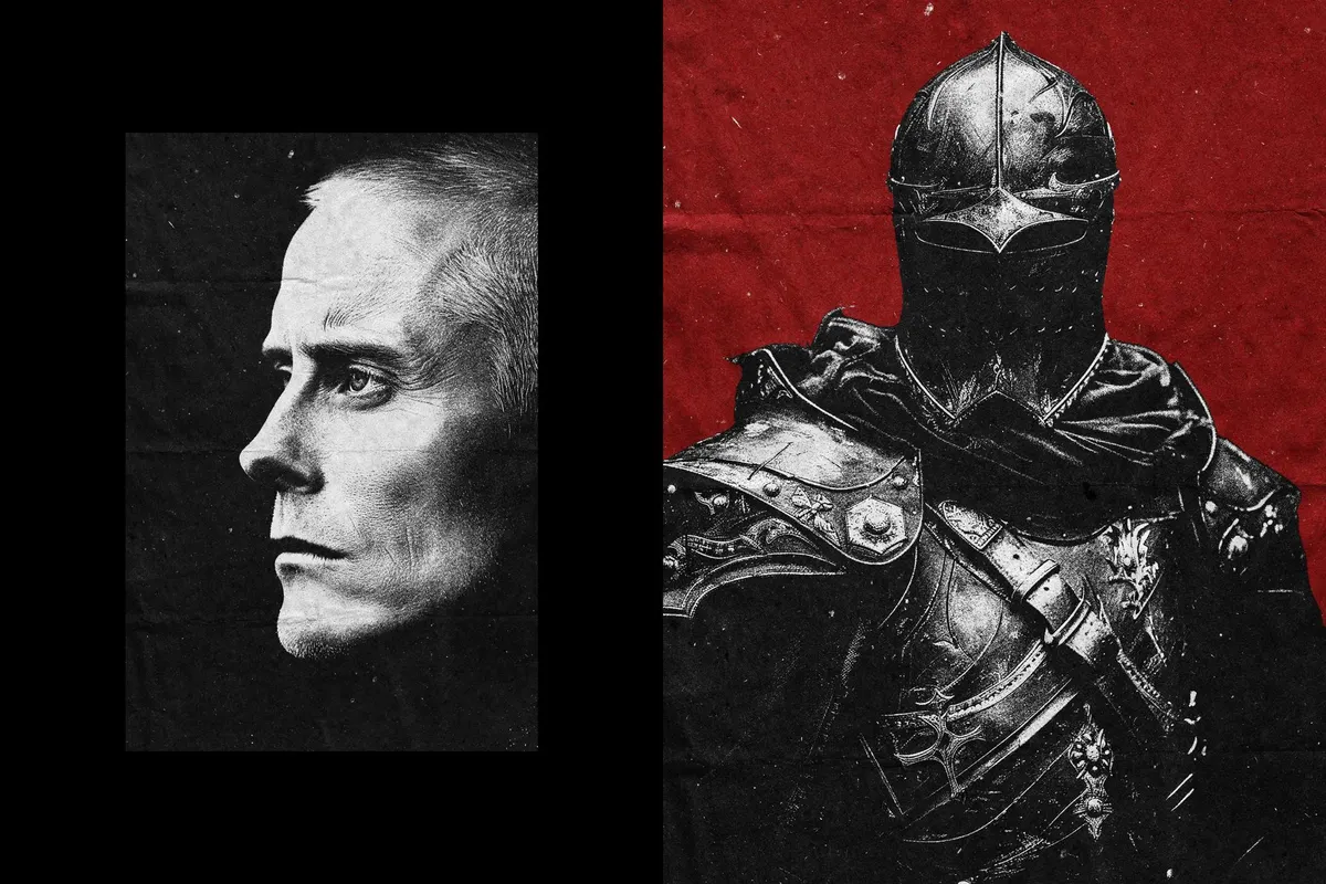 Grainy Crumpled Paper Poster Effect