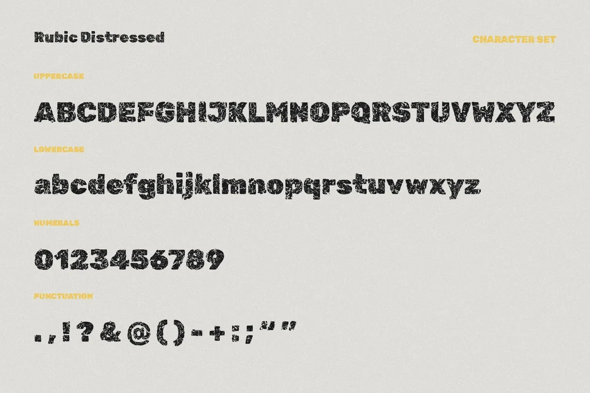 Rubic Distressed Font