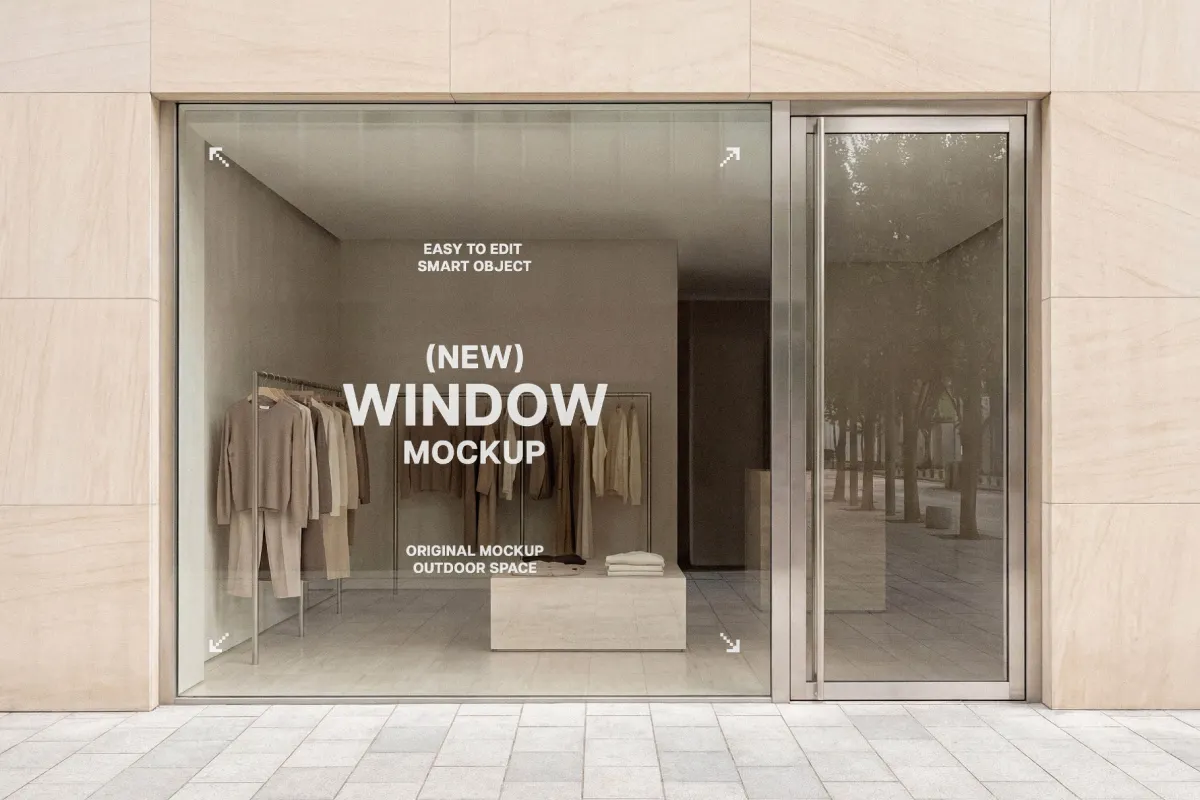 Large Window Storefront Mockup