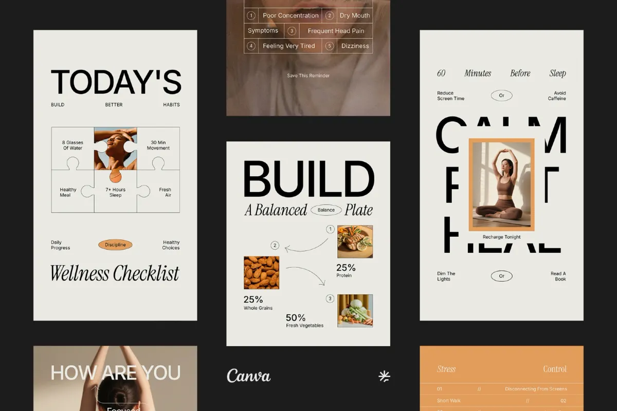 Wellness Instagram Pack - Canva Template