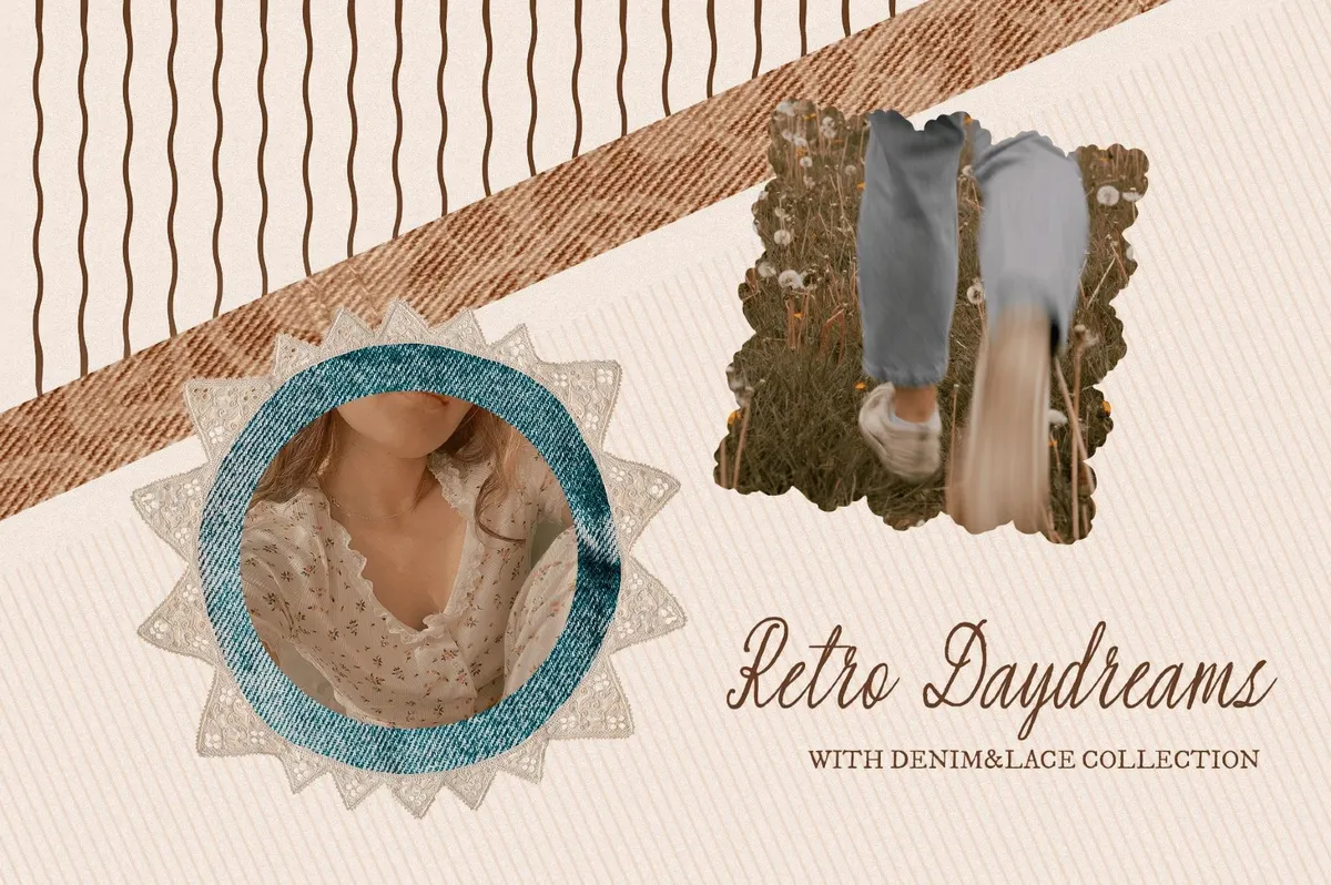 Charm Denim & Lace Textures