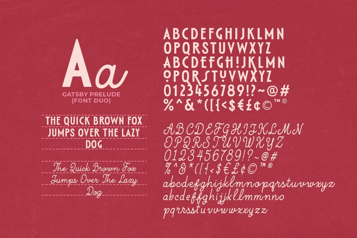 Gatsby Prelude - Art Deco Font Duo