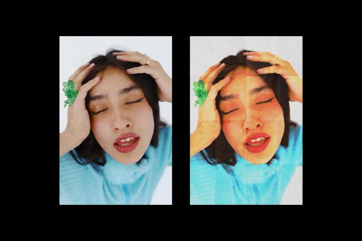 Folded Paper Print Photo Effect