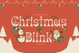 Christmas Blink - Festive Serif Font