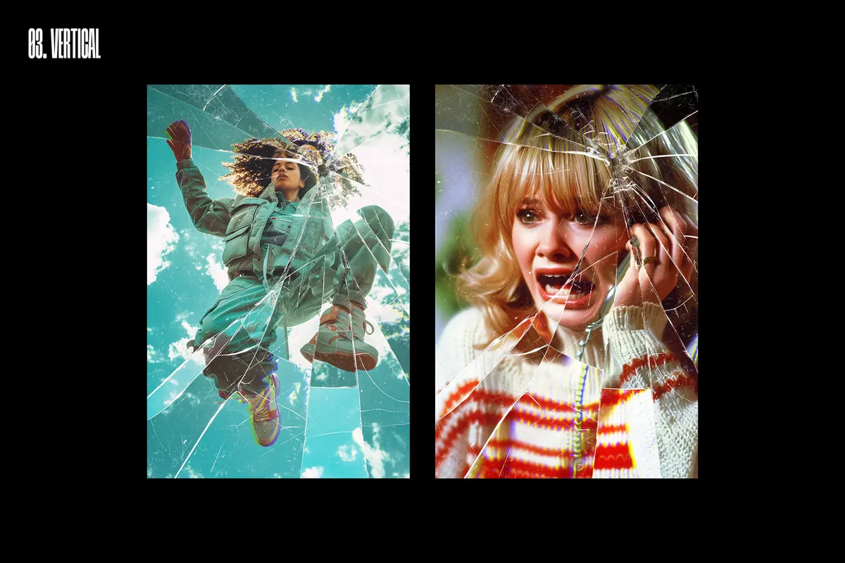 Broken Glass Photo Effects Bundle