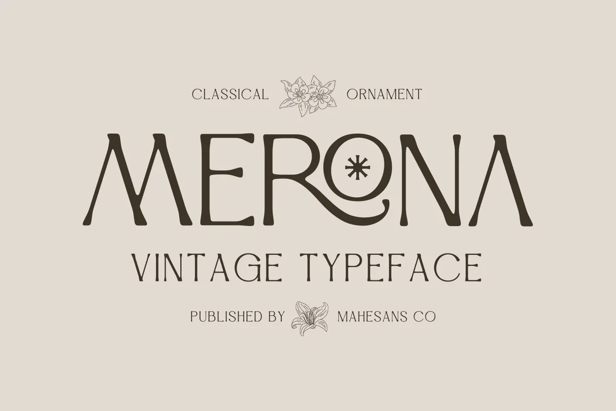 Merona – Vintage Display Typeface