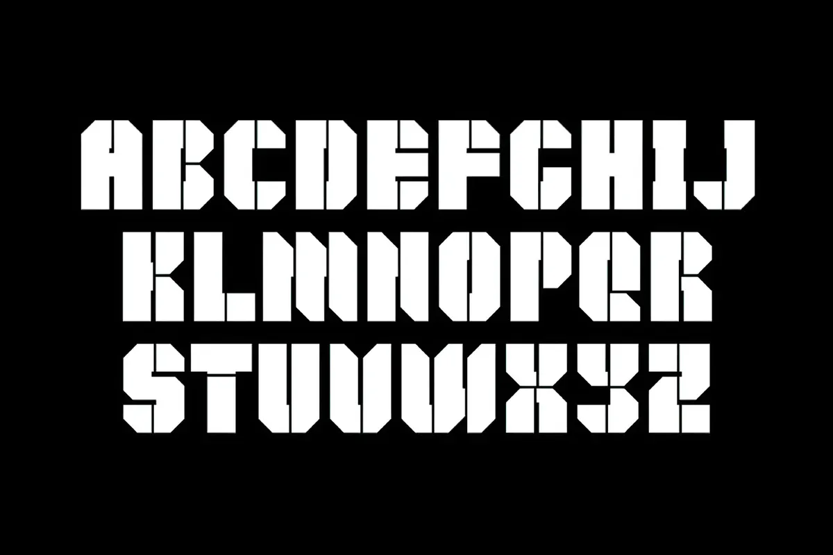 Keys Stencil Font