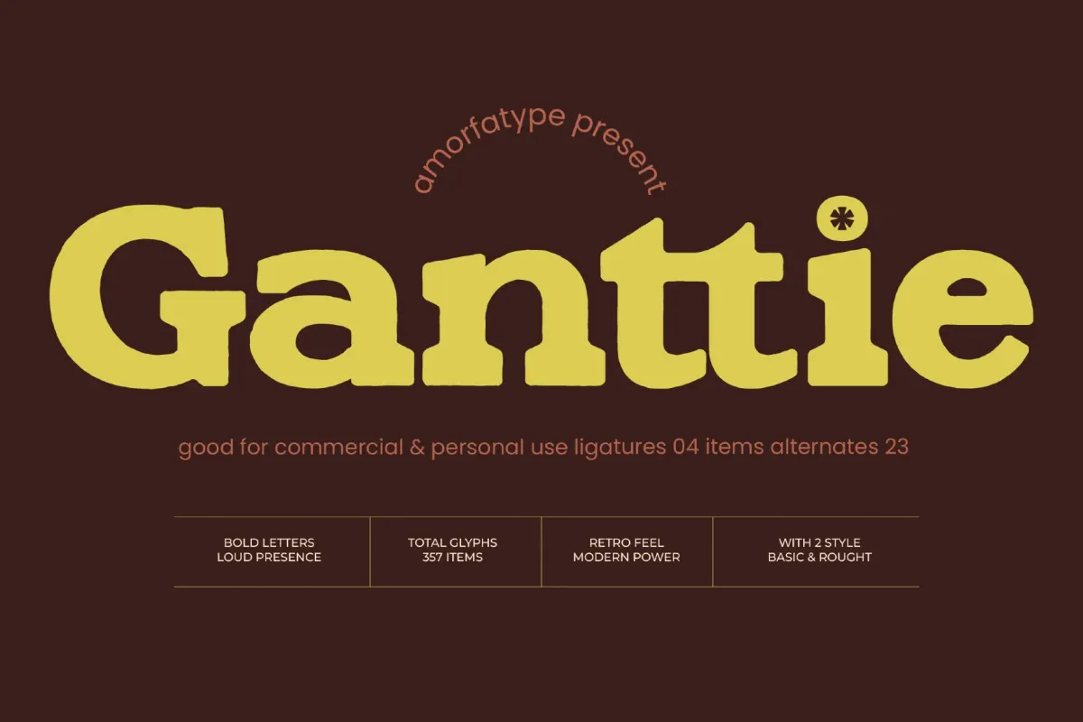 Ganttie - Bold Retro Serif Font