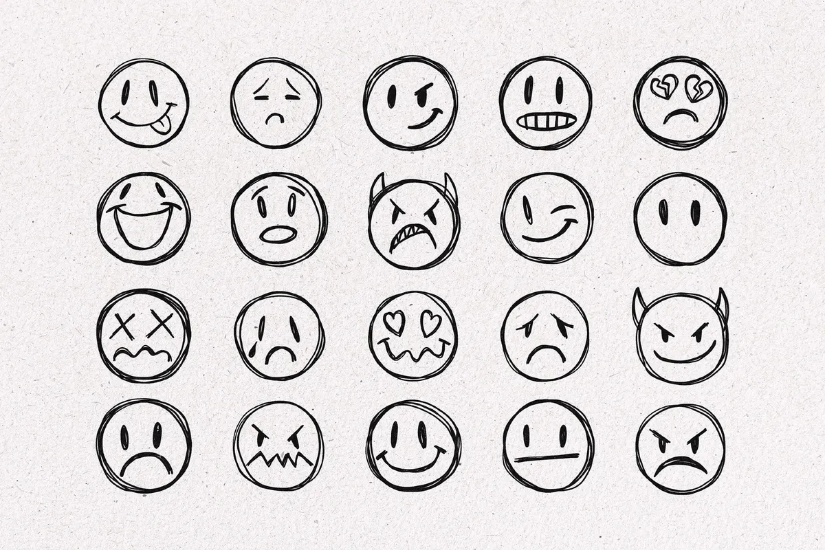20 Smile Scribbles Pack