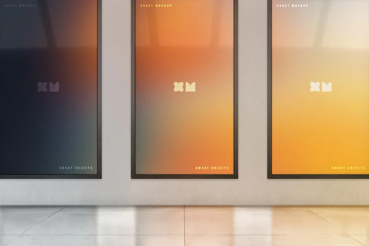 Gallery Framed Posters Mockup