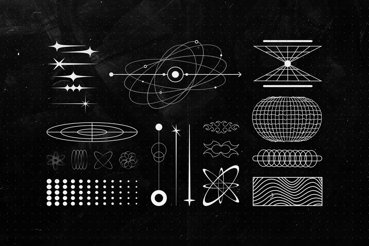Retro-Futuristic Shapes Collection