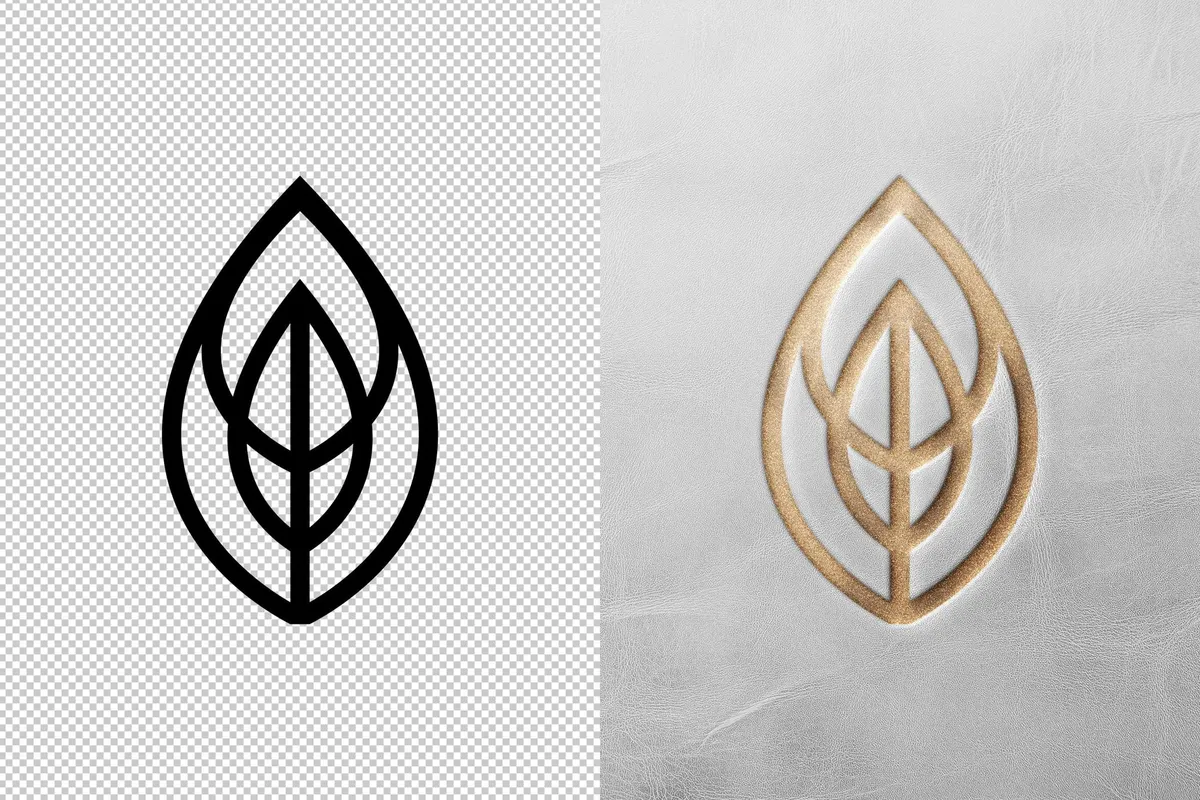 Leather Pressed Text & Logo Mockup