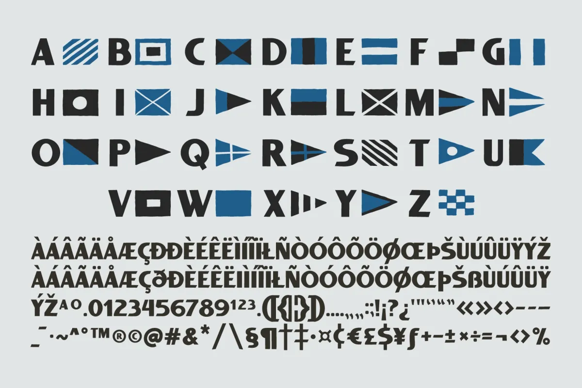 SFC Port Riser - Nautical Display Font