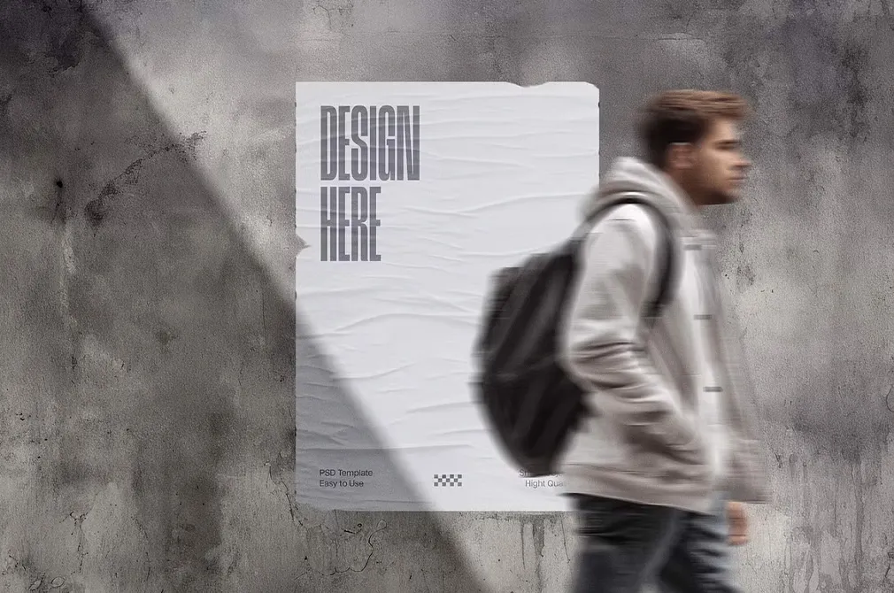 Concrete Wall Poster Mockups