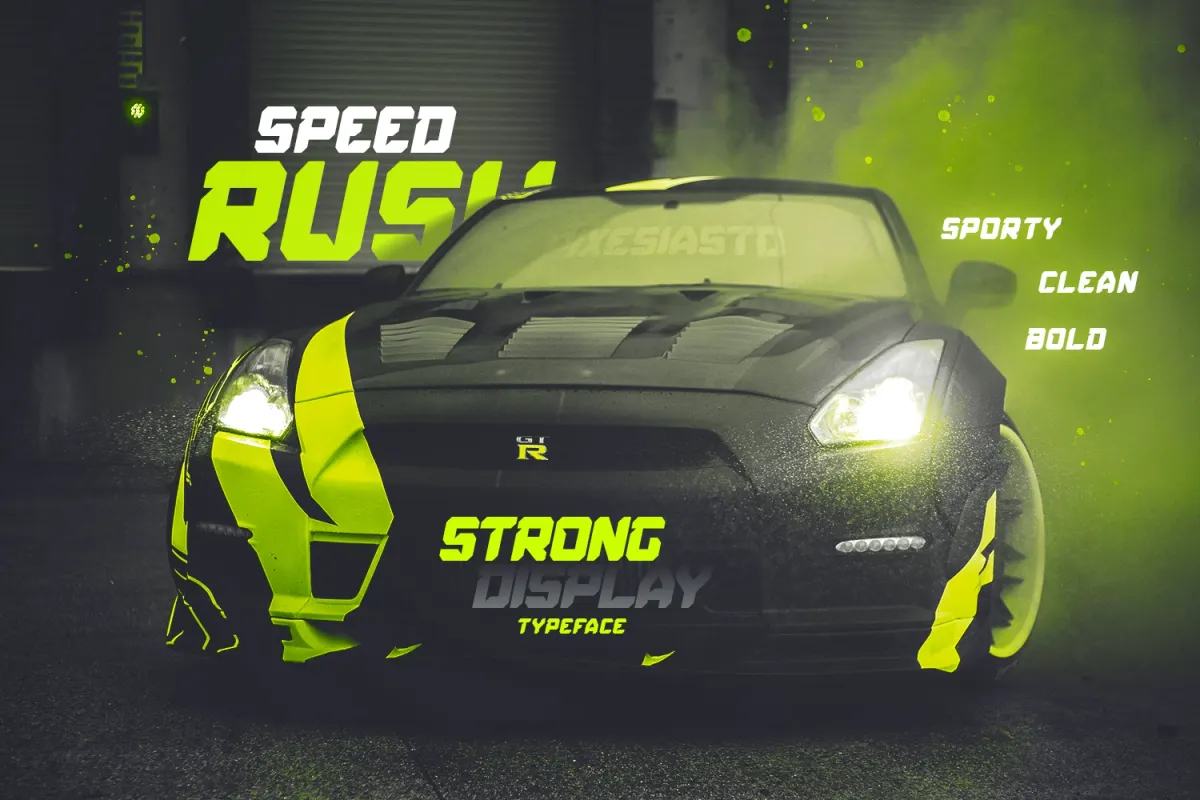 Speed Rush - Race Display Font
