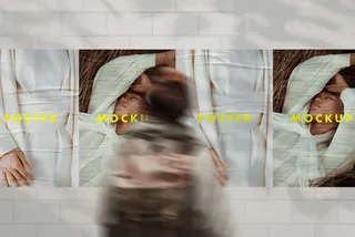 Wrinkled Posters Mockup Scene