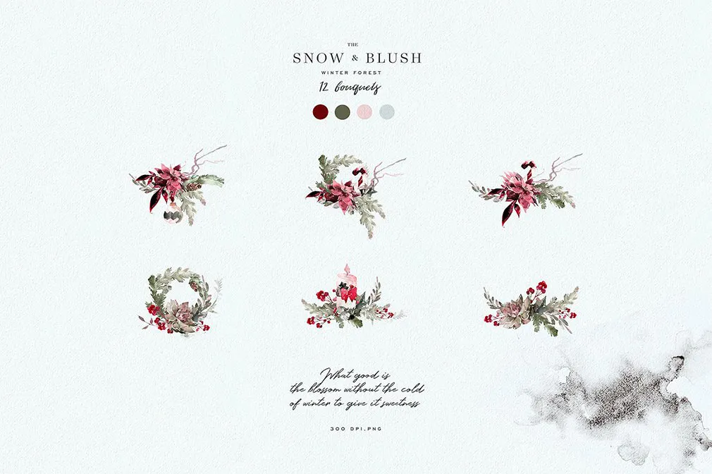Mystical Winter Watercolor Set