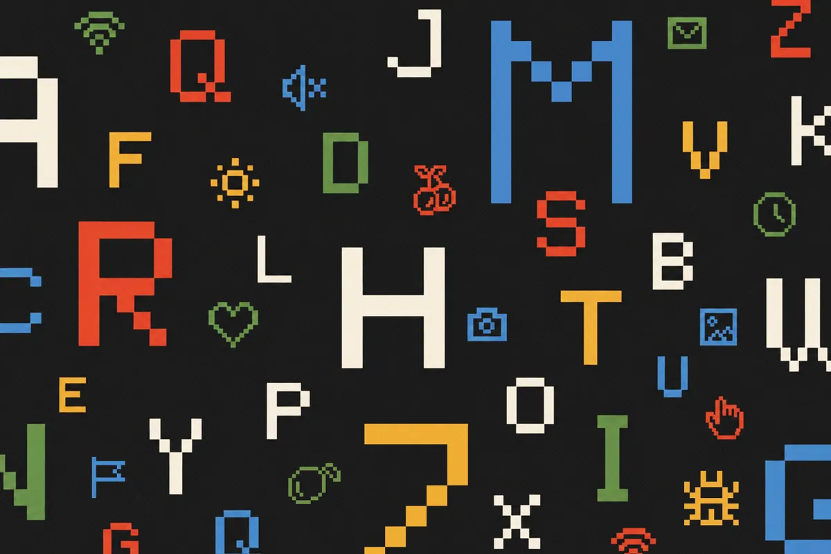 VCR Pixel Menu Graphics