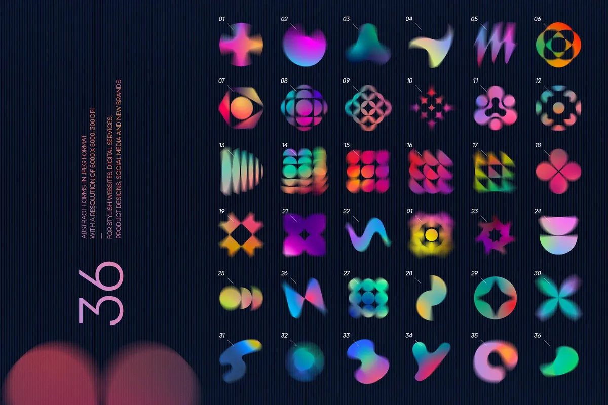 Marmalade Abstract Gradients & Shapes