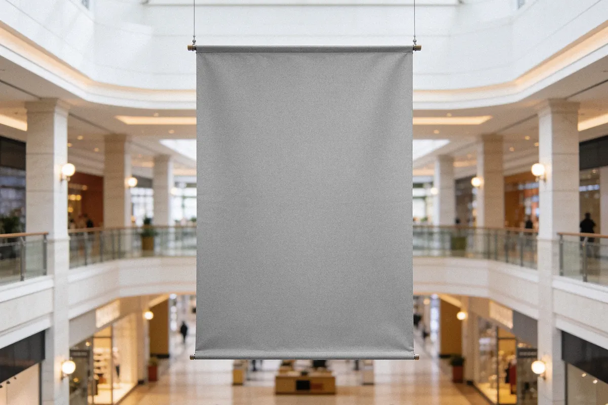 Shopping Mall Banner Mockup