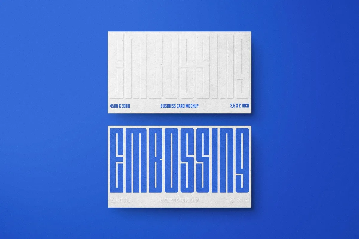 Embossing Business Card Mockup